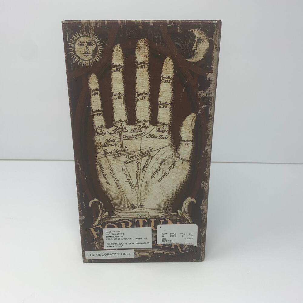 NWOT Halloween FORTUNE TELLER spell book spellbook tabletop decor - Picture 4 of 8